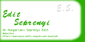 edit seprenyi business card